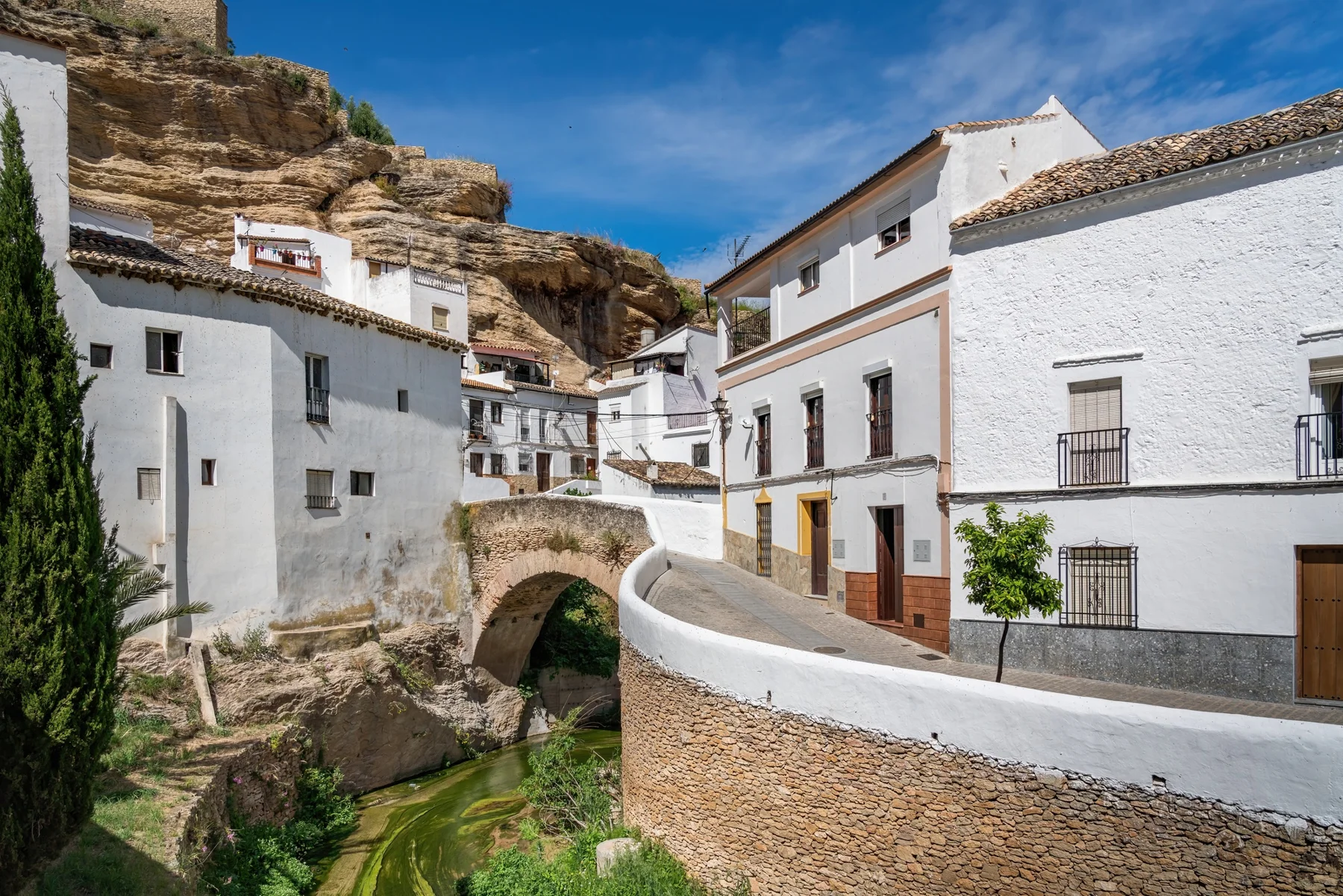 Houses built into the rock at Setenil de las Bodegas