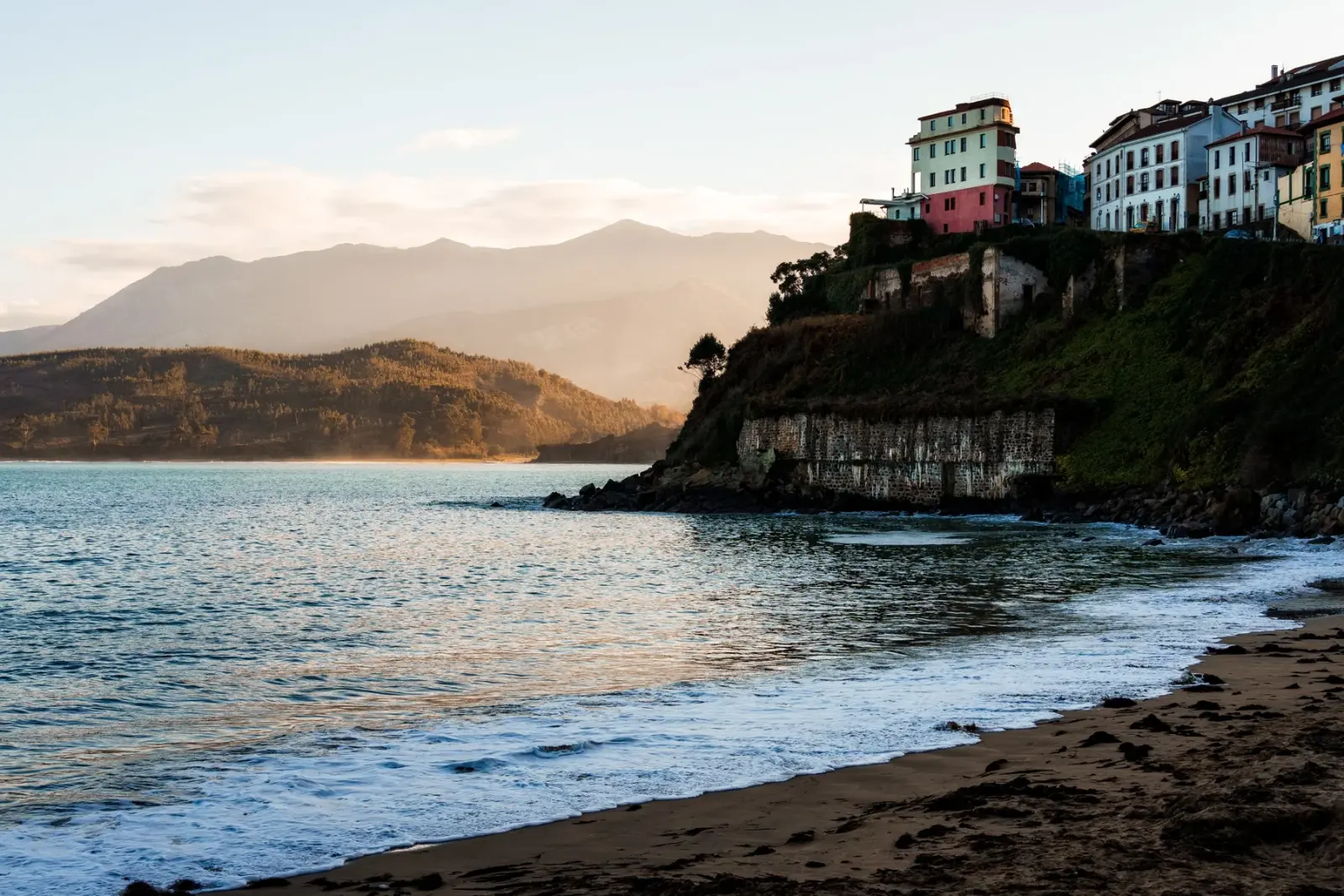The village of Lastres above the Asturian coast