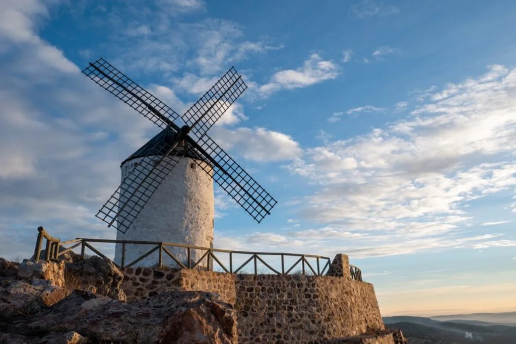 Un molino de viento en Castilla La Mancha